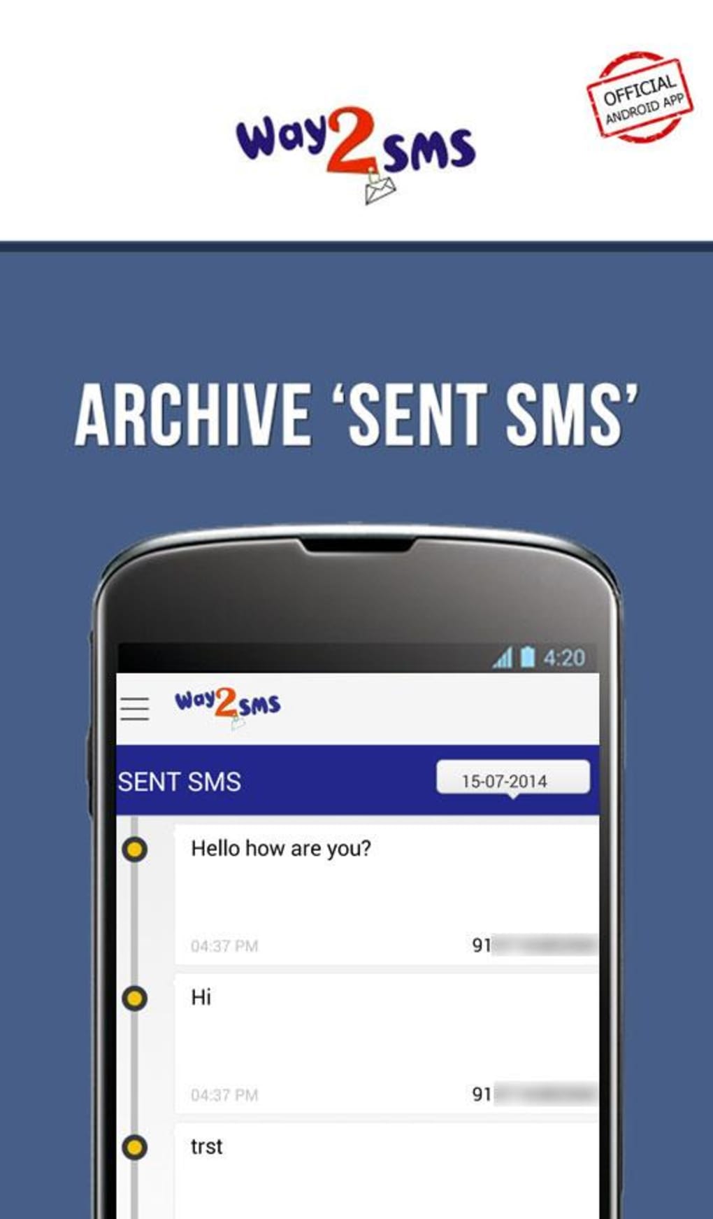 Way2sms sms application